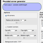 Screenshot of rounded corner generator